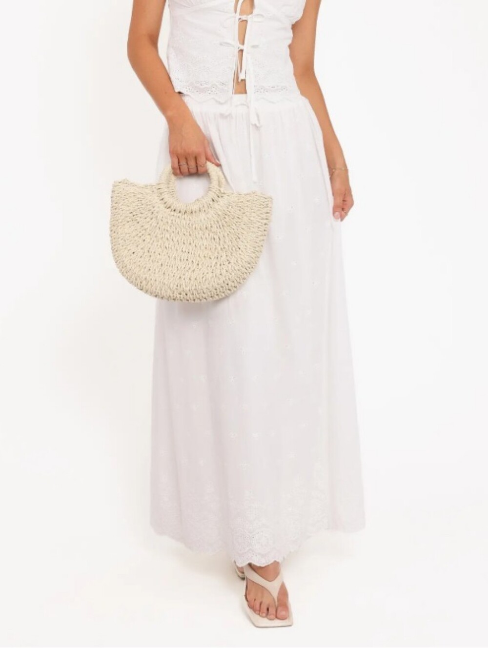 Petal & Pup White Eyelet Maxi Skirt SZ S NWOTs